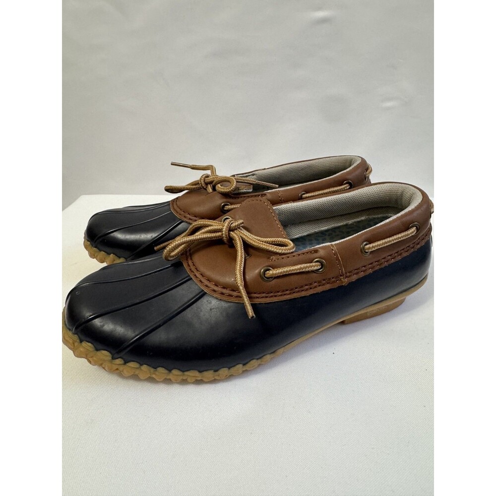 JBU by Jambu Gwen Weather Ready Duck Slip-On Rain Shoes Navy Brown Women’s  Sz 7 - Picture 4 of 13
